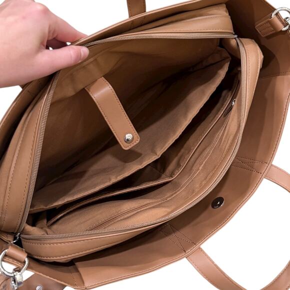 Calpak Haven 16" Laptop Tote Bag in Toffee - Picture 10 of 13